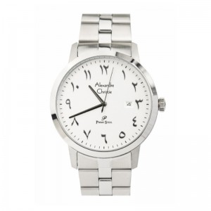 Alexandre Christie AC 1024 Silver White Steel Man MDBSSSLBA